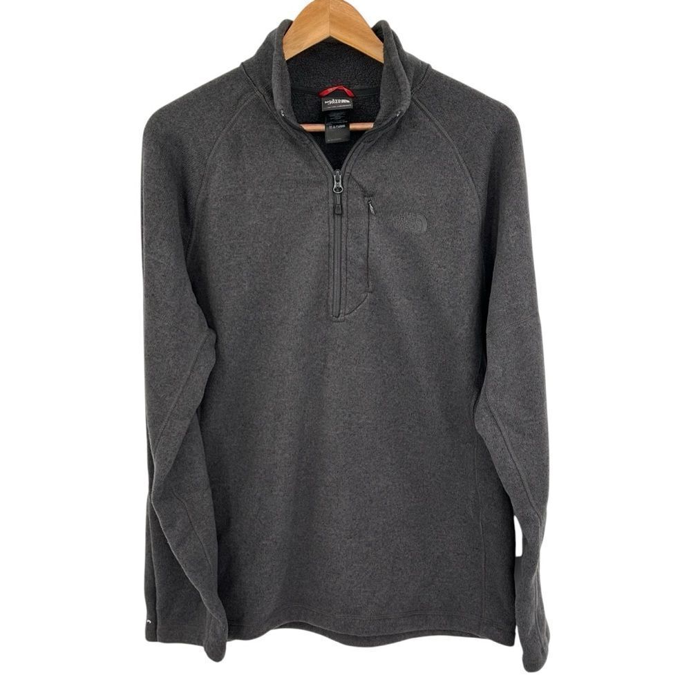 The North Face dark gray quarter zip fleece size large